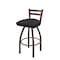 Holland Bar Stool Co 25" Low Back Swivel Counter Stool, Bronze Finish, Graph Anchor Seat 41125BZ014 - alternate 1